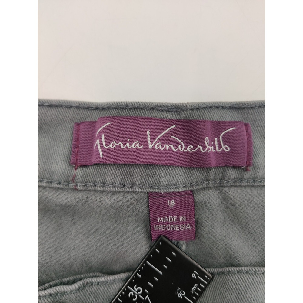 Gloria Vanderbilt Amanda Grey Wash Bootcut Jeans Womens Size‎ 16 Short - Picture 4 of 14